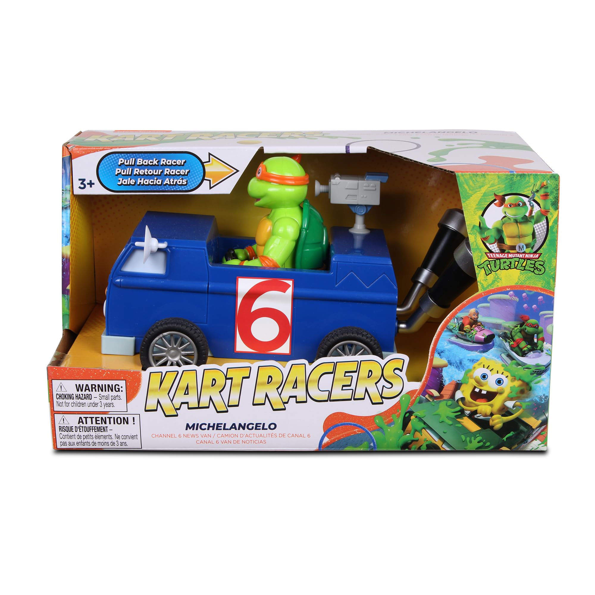 Amazon.com: NKOK Pull Back Kart Racer TMNT Michelangelo Channel